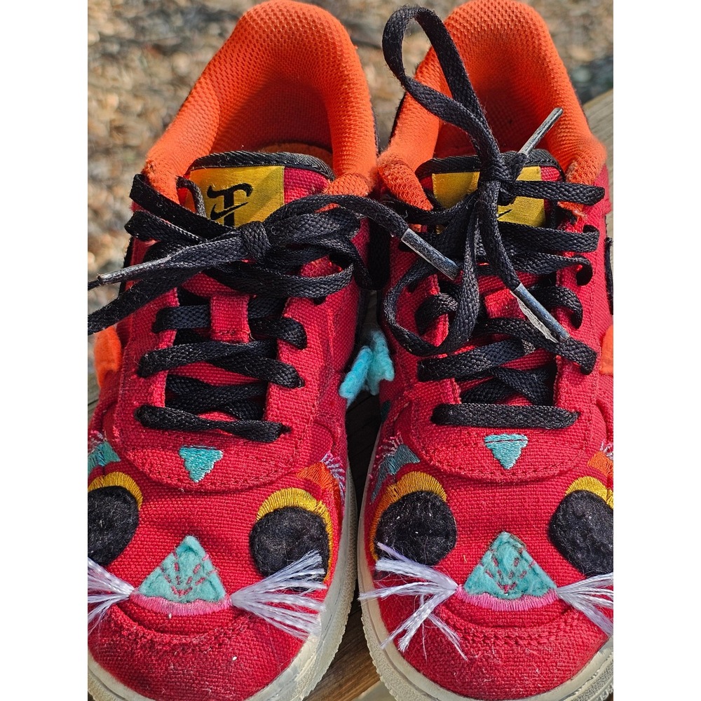Nike Air Force 1 Low Lunar New Year Tiger Red Canvas DQ5071-601 Kids 1Y - Picture 7 of 8